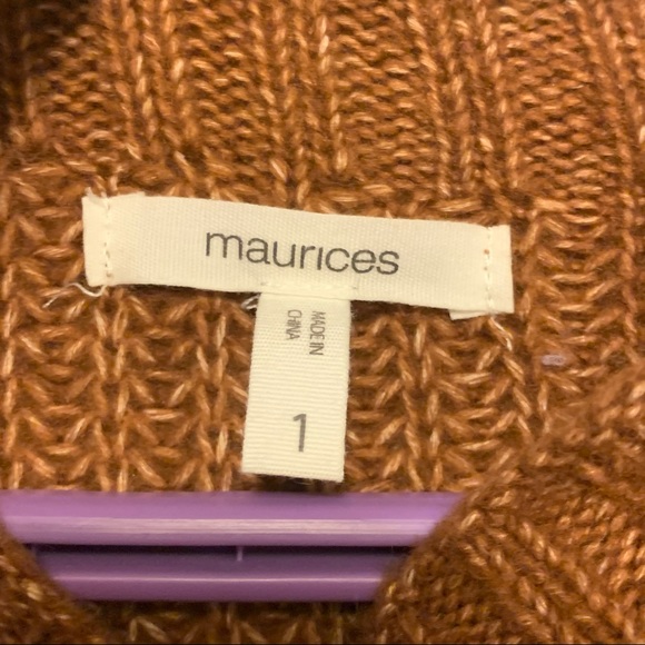 Maurices Size 1 Mock Neck Knot Sweater - Picture 3 of 4